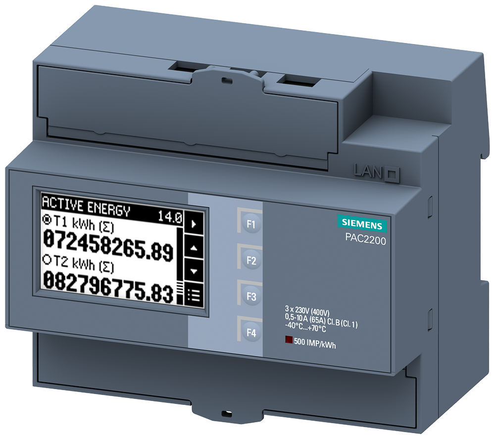 Siemens 7KM2200-2EA40-1CA1 PAC2200, 65 A, M-Bus haberleşmeli
