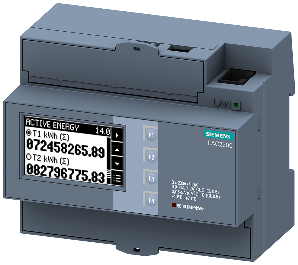 Siemens 7KM2200-2EA30-1EA1 PAC2200, CT/5A, Modbus-TCP Haberleşmeli