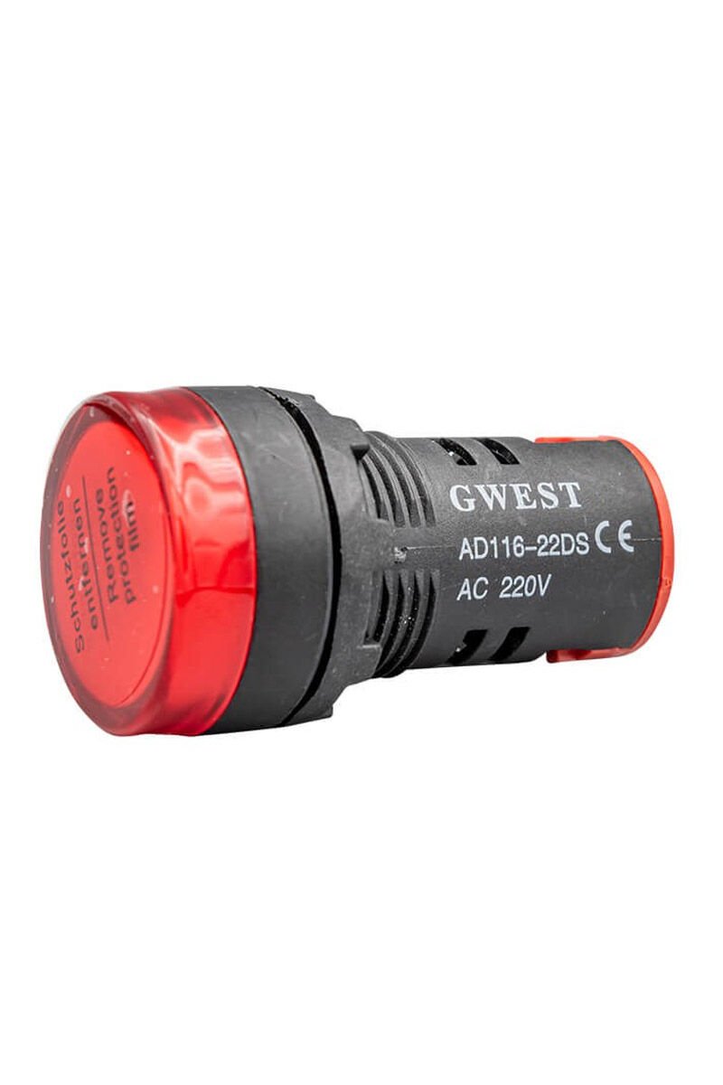 GWEST 22mm KIRMIZI 220V. SİNYAL LAMBASI
