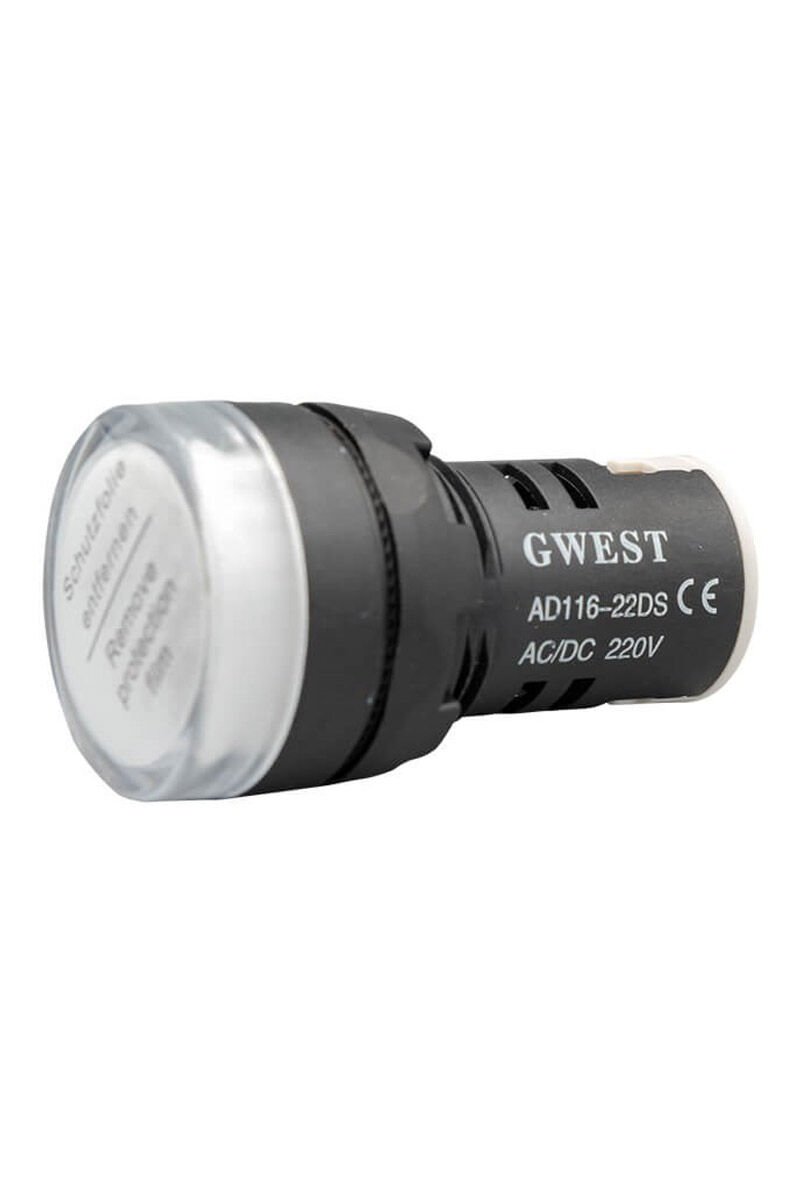 GWEST 22mm BEYAZ 220V. SİNYAL LAMBASI
