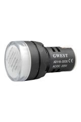 GWEST 22mm BEYAZ 220V. SİNYAL LAMBASI
