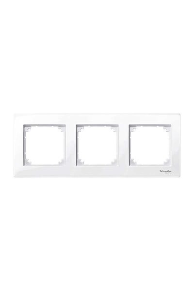 Schneider (MTN515325) Üçlü çerçeve, M-Plan, Aktif beyaz