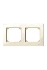 Schneider (MTN515244) İkili çerçeve, M-Plan, Krem