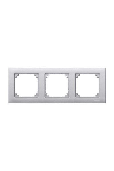 Schneider (MTN486360) Üçlü çerçeve, M-Plan, Alüminyum