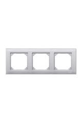 Schneider (MTN486360) Üçlü çerçeve, M-Plan, Alüminyum