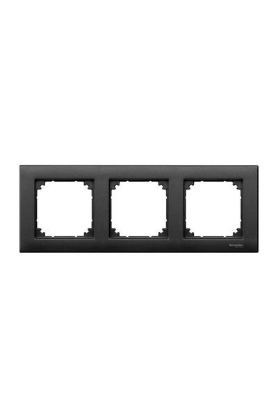 Schneider (MTN486314) Üçlü çerçeve, M-Plan, Antrasit