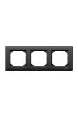 Schneider (MTN486314) Üçlü çerçeve, M-Plan, Antrasit