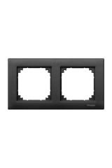 Schneider (MTN486214) İkili çerçeve, M-Plan, Antrasit