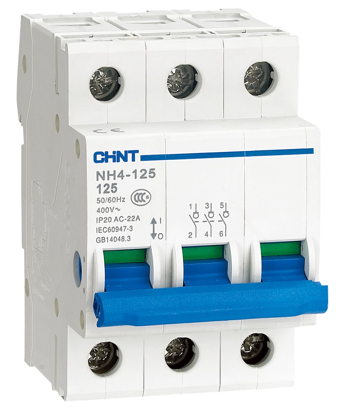 Chint (398034) NH4 Serisi Din Rayı Tip Yük Ayırıcı 3 Kutuplu 125A