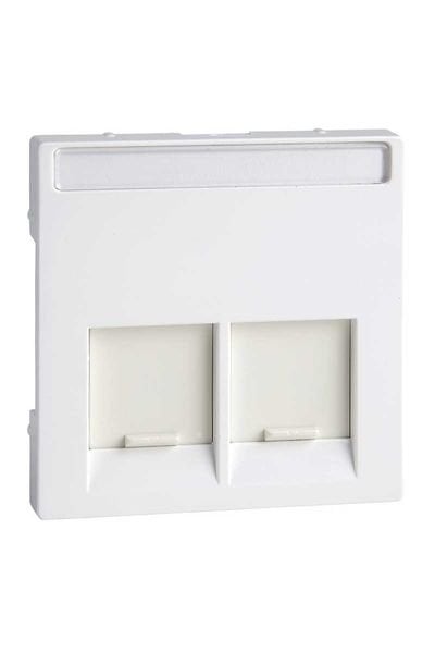 Schneider (MTN469925) İkili RJ45 tuş kapağı, System-M, Aktif beyaz