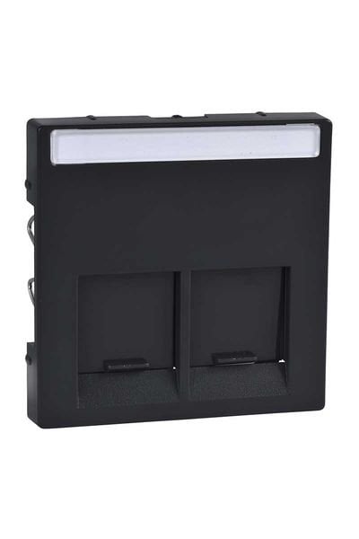 Schneider (MTN466514) İkili RJ45 tuş kapağı, System-M, Antrasit