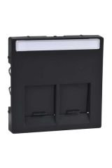 Schneider (MTN466514) İkili RJ45 tuş kapağı, System-M, Antrasit