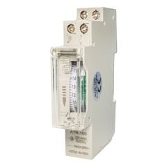 Chint (500846) ATR-100 Analog (Mekanik) Zaman Saati, Dikey Kadran-Günlük, 15 Dakika / 1 Tırnak, 100 Saat Rezervli, 24 Saat, 1 NA Kontaklı