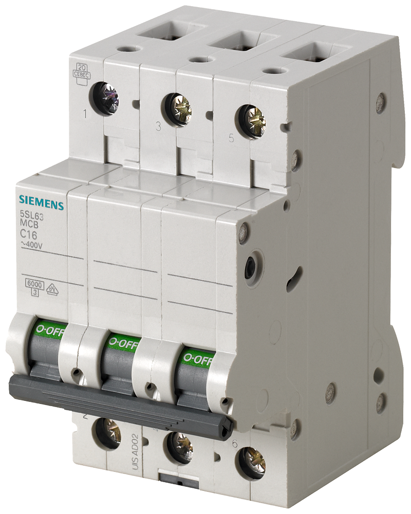 Siemens 5SL6303-7 3A; 3 FAZLI; 70 mm; ANAHTARLI OTOMATİK SİGORTA; 6kA; C TİPİ; YAVAŞ KARAKTERLİ