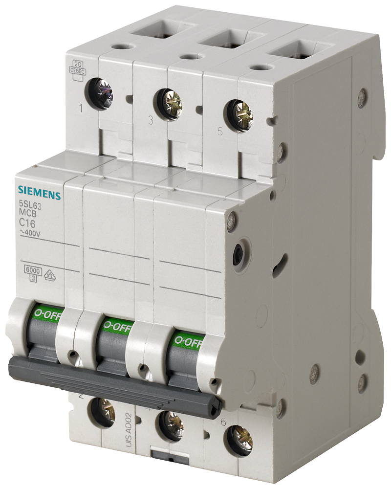 Siemens 5SL6301-7 1A; 3 FAZLI; 70 mm; ANAHTARLI OTOMATİK SİGORTA; 6kA; C TİPİ; YAVAŞ KARAKTERLİ