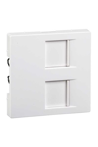 Schneider (MTN4562-0325) İkili boş data Prizi tuş kapağı, System-M, Aktif beyaz