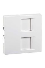 Schneider (MTN4562-0325) İkili boş data Prizi tuş kapağı, System-M, Aktif beyaz