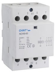 Chint (256215) NCH8 Serisi Sessiz Kontaktör / 4 Kutuplu 40A 2NA+2NK, 220/230 V AC Bobinli