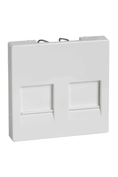 Schneider (MTN4562-0319) İkili boş data Prizi tuş kapağı, System-M, Beyaz