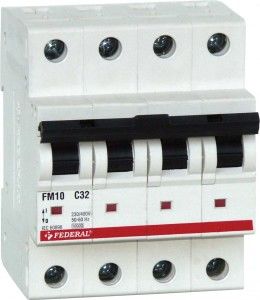 Federal MCB FM6 2P B6 6kA 230/400Vac 3-5In