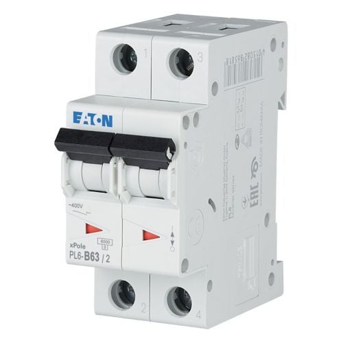 Eaton PL6-B63/2 Minyatür Devre Kesici - 6kA - B eğrisi - 2x63A (286561)