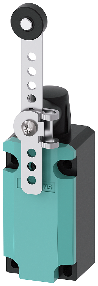 Siemens 3SE5112-0CH60 SIRIUS STANDART NİHAYET ŞALTERİ 3SE5112 SERİSİ, 1NO+1NC, 40mm, METAL MUHAFAZALI, Kol uzunluğu ayarlanabilir (delikli), sağ-sol plastik makara (19 mm çap) tahrikli