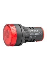 GWEST 22mm KIRMIZI 24V. SİNYAL LAMBASI