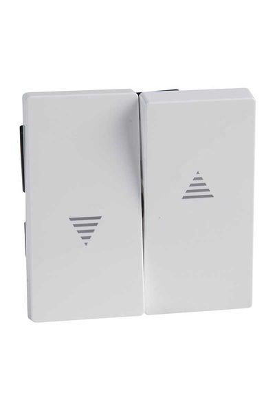 Schneider (MTN432425) Jaluzi/panjur anahatar tuş kapağı, System-M, Aktif beyaz