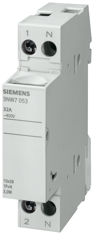 Siemens 3NW7353 SİLİNDİRİK SİGORTA YUVASI (KARTUŞ SİGORTA YUVASI); 8X32mm; 1+N KUTUP; 20 A