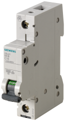 Siemens 5SL6163-7 63A; 1 FAZLI; 70 mm; ANAHTARLI OTOMATİK SİGORTA; 6kA; C TİPİ; YAVAŞ KARAKTERLİ