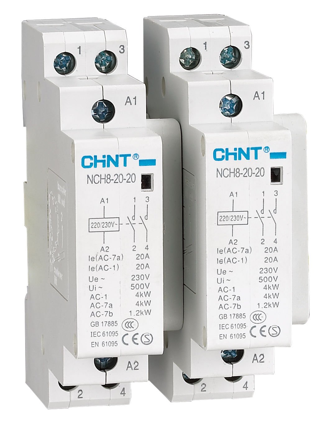 Chint (256239) NCH8 Serisi Sessiz Kontaktör / 2 Kutuplu 25A 2NK, 220/230 V AC Bobinli