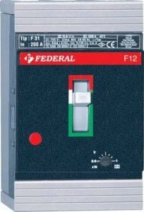 Federal MCCB F12N 4P 16A 25kA/400Vac (0,8-1)In 600 A 40 °C BT,Icu=Ics=%75