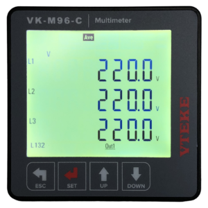 Vteke LCD Ekran,Setli ve Haberleşmeli Multimetre (A,V,F,kW,kWh)