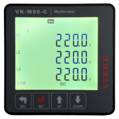 Vteke LCD Ekran,Setli ve Haberleşmeli Multimetre (A,V,F,kW,kWh)