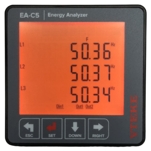 Vteke Şebeke Analizörleri (2-55.Harmonik Ölç,RS-485 Hab,2 Röle çıkış,1 Dij. İnput,Custom LCD)