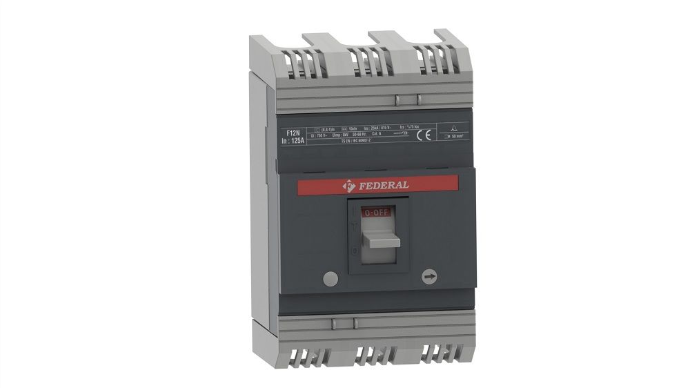 Federal MCCB F12 3P 125A 25kA/415Vac (0,7-1)In 8In 40 °C BT,Icu=Ics=%100