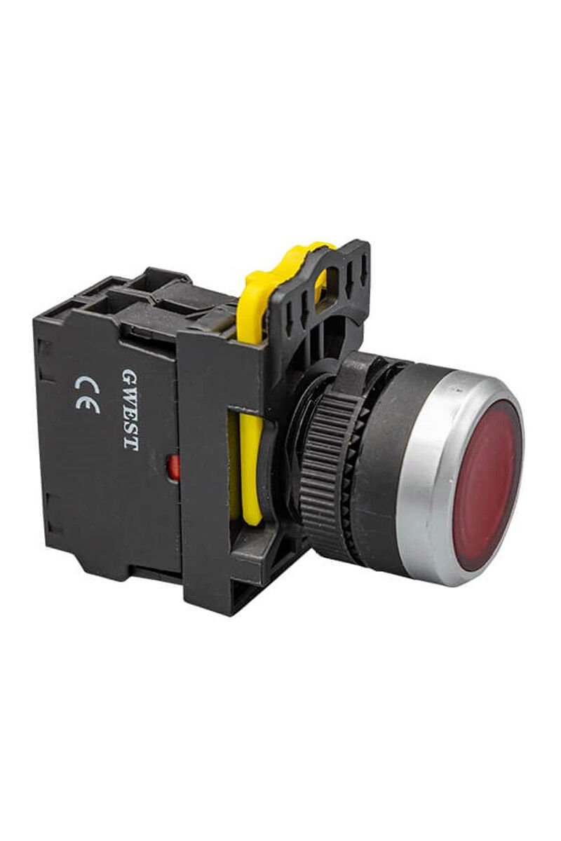 GWEST A5-01D (KIRMIZI) 220V. LED IŞIKLI STOP BUTON