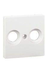 Schneider (MTN4122-0325) TV Prizi tuş kapağı (2 delikli), System-M, Aktif beyaz