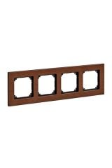 Schneider (MTN4054-3472) Dörtlü çerçeve, M-Elegance Glass, Kiraz