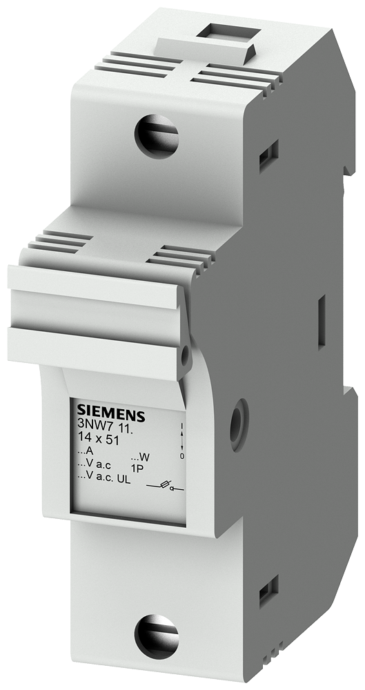 Siemens 3NW7111 SİLİNDİRİK SİGORTA YUVASI (KARTUŞ SİGORTA YUVASI); 14X51mm; 1 KUTUP; 50 A