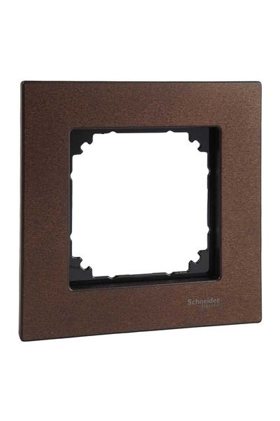 Schneider (MTN4051-3473) Tekli çerçeve, M-Elegance Glass, Ceviz