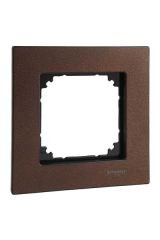 Schneider (MTN4051-3473) Tekli çerçeve, M-Elegance Glass, Ceviz