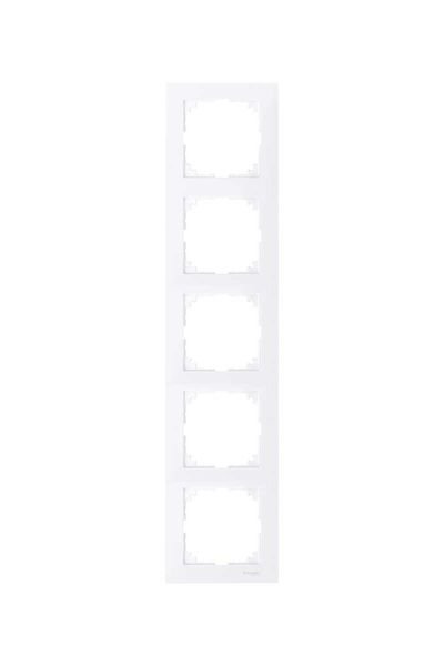 Schneider (MTN4050-3625) M-Pure beşli çerçeve Aktif Beyaz