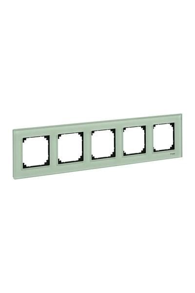 Schneider (MTN404504) Beşli çerçeve, M-Elegance Glass, Zümrüt yeşili