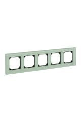Schneider (MTN404504) Beşli çerçeve, M-Elegance Glass, Zümrüt yeşili