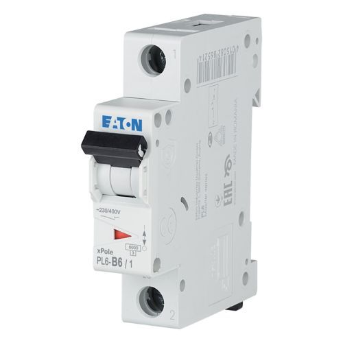 Eaton PL6-B6/1 Minyatür Devre Kesici - 6kA - B eğrisi - 1x6A (286518)