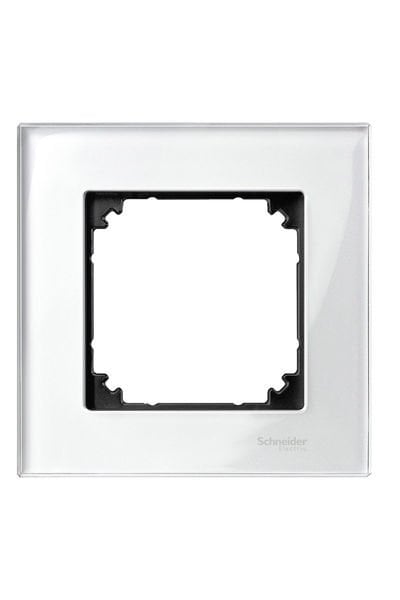 Schneider (MTN404119) Tekli çerçeve, M-Elegance Glass, Parlak beyaz
