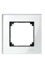 Schneider (MTN404119) Tekli çerçeve, M-Elegance Glass, Parlak beyaz