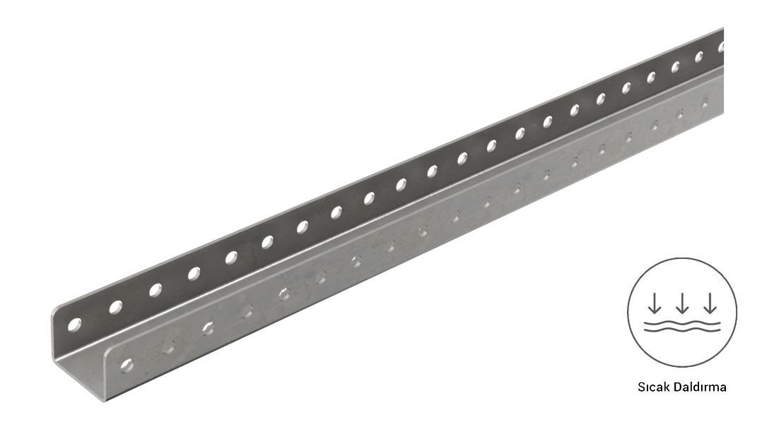 EAE ASU 2A-6 Askı Uzatma Profili (L:3000mm) (T:2mm) - Sıcak Daldırma