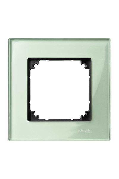 Schneider (MTN404104) Tekli çerçeve, M-Elegance Glass, Zümrüt yeşili